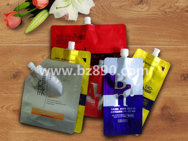 Manufacturers print customized hair dye paste self-supporting suction nozzle packaging bag color printing logo